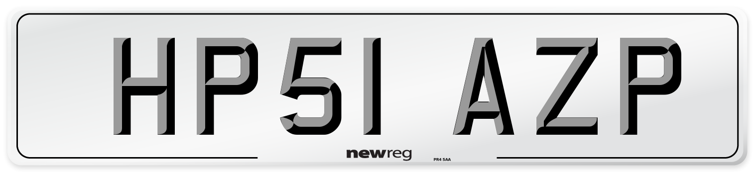 HP51 AZP Number Plate from New Reg